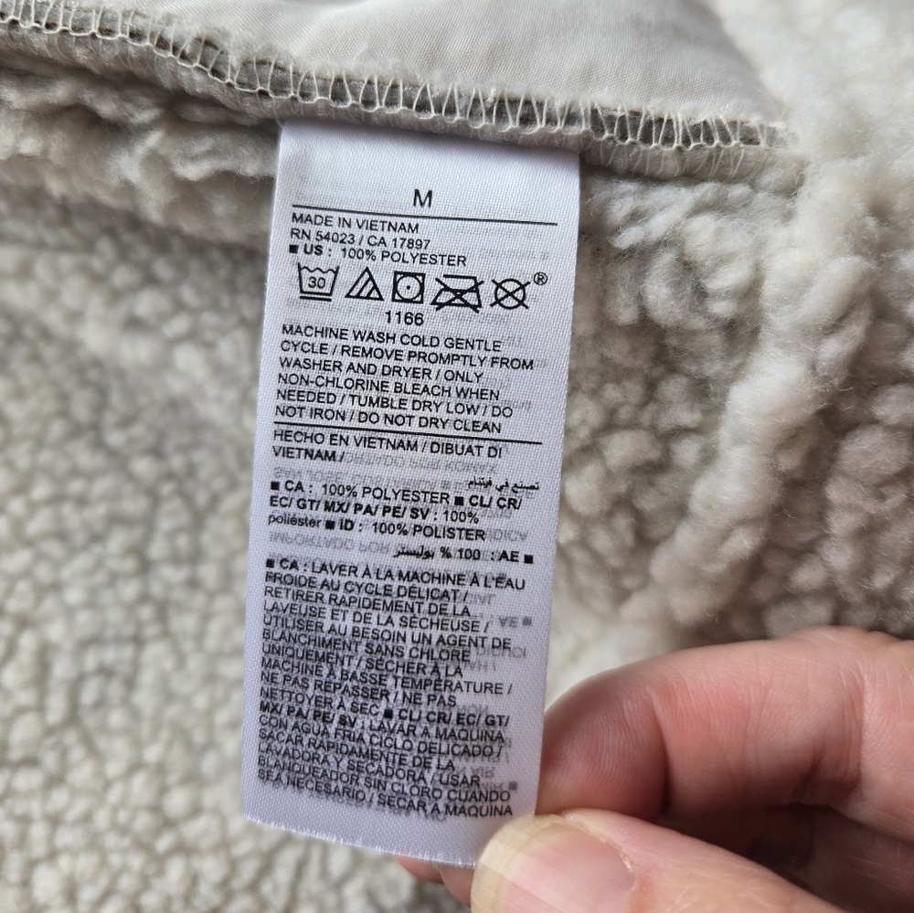NWT Old Navy Suede Sherpa Lined Moto Jacket Size M - Picture 12 of 12